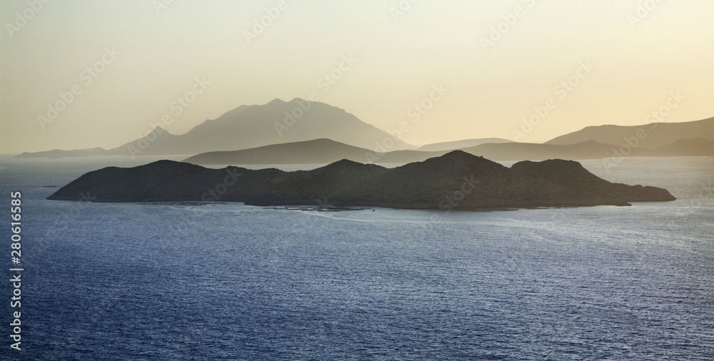 Landscape near Kritinia village. Rhodes island. Greece