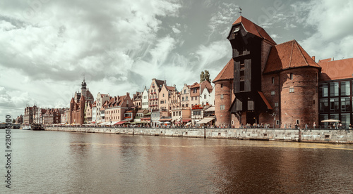 City view of Gdansk, Poland, Motlawa River. photo