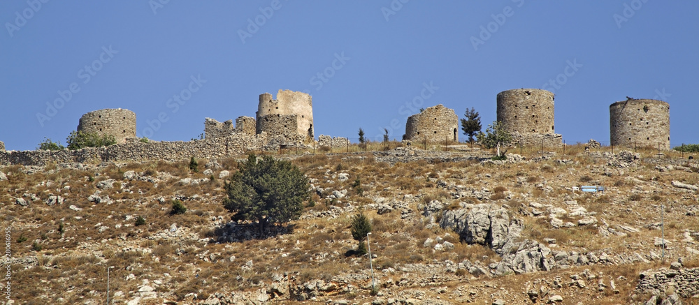 Pontikokastro - mouse castle in Ano Symi. Greece