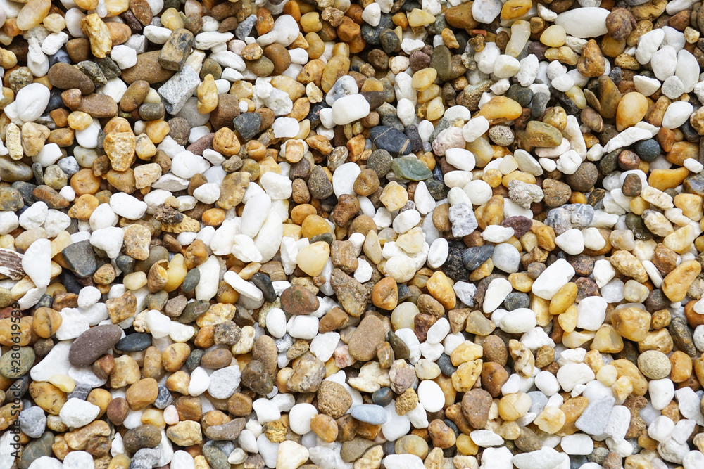 Pebble rock garden texture pattern background,for decorate garden or plant