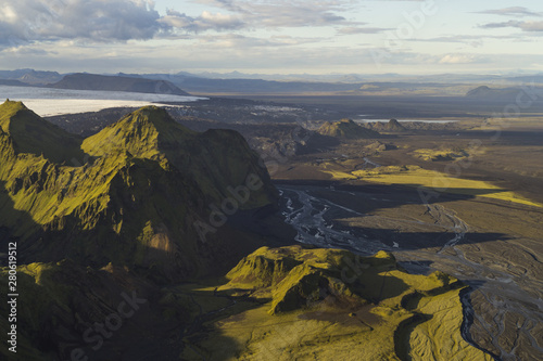 Aerial views of Iceland. photo