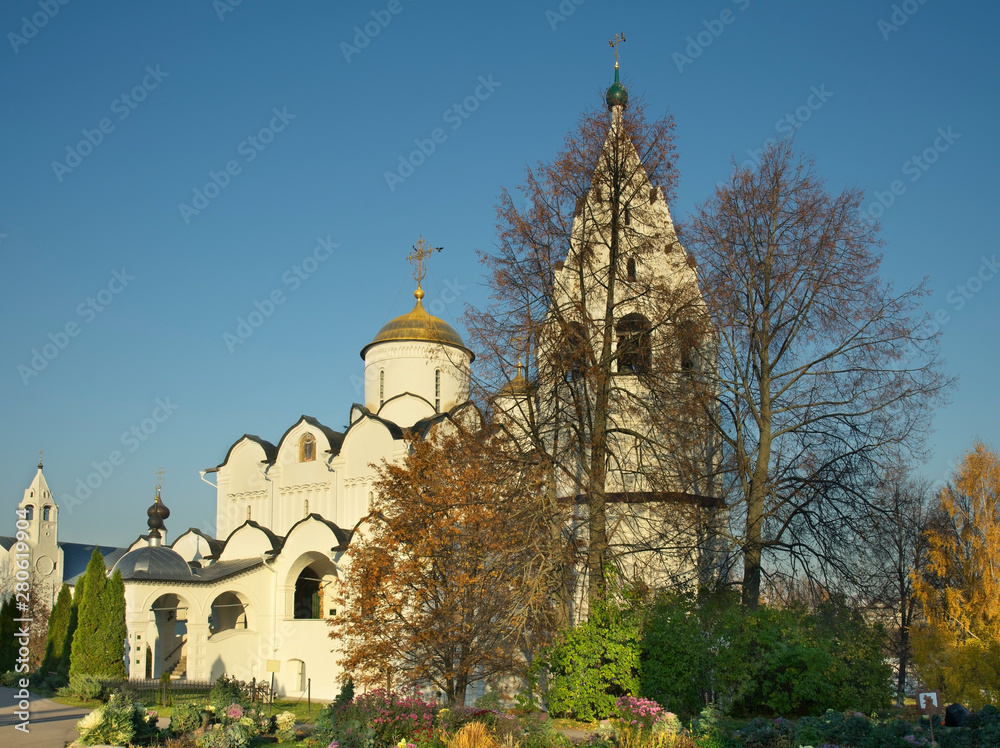 Cathedral of Intercession of Holy Virgin Mary at Holy Intercession (Pokrovsky) monastery in Suzdal. Russia