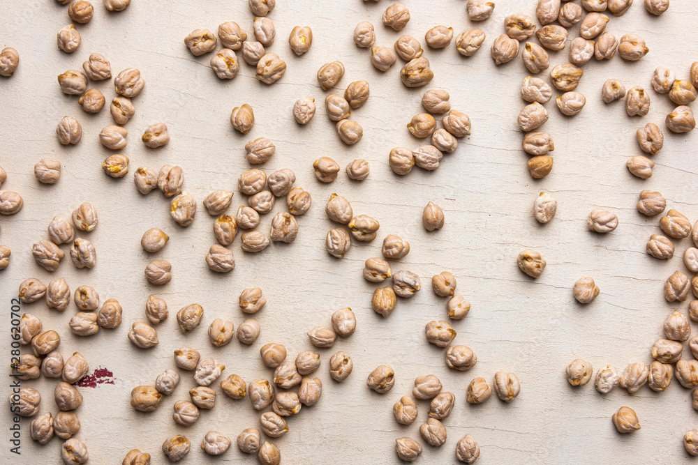 A lot of chickpeas on the table A lot of chickpeas on the table