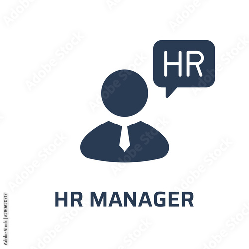 HR manager icon. Trendy modern flat vector hr manager icon on white background from general collection, vector illustration