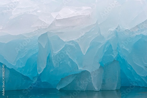 Detailed view of the ice, Monacobreen glacier, Liefdefjorden fjord, Spitsbergen, Svalbard Islands, Svalbard and Jan Mayen, Norway, Europe photo