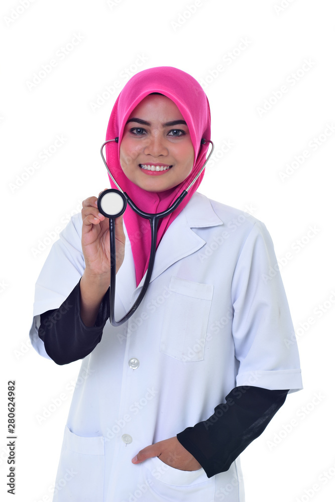 Doctor with stethoscope over white background. Medical and Healthcare Concept Doctor with stethoscope over white background. Medical and Healthcare Concept