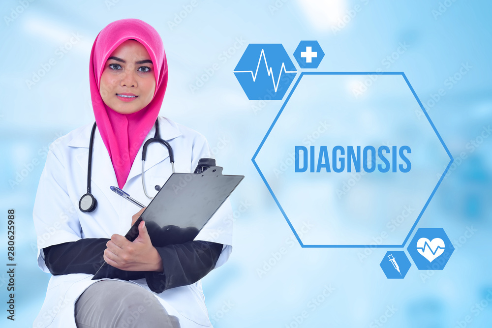 Doctor over blue clinic background. Medical and Healthcare Concept. Doctor over blue clinic background. Medical and Healthcare Concept.