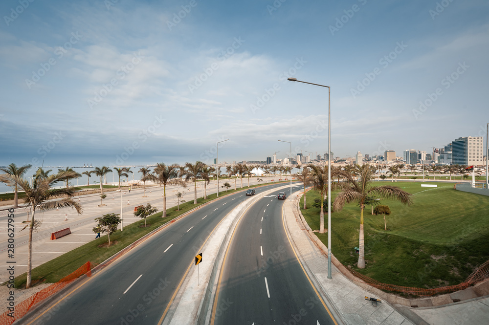 Two way roads in Luanda, Angola Two way roads in Luanda, Angola