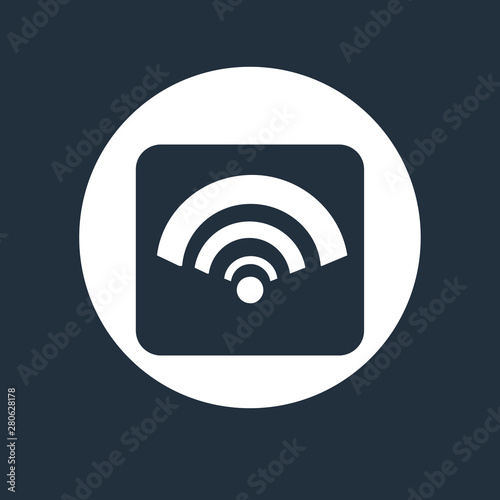 wi-fi point icon on white background