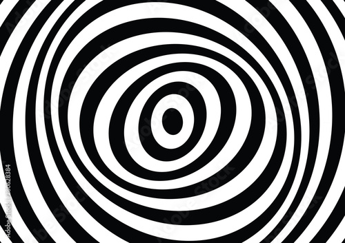 vector of 3d  twisted circle black and white optical illusion