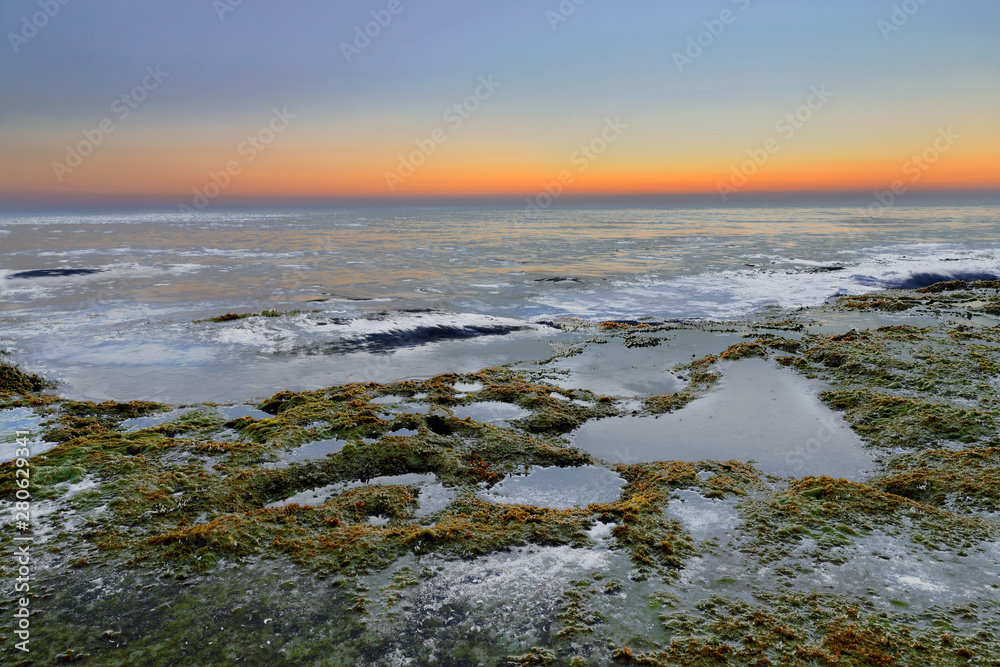 sunset over the Ionian sea of Salento in Puglia sunset over the Ionian sea of Salento in Puglia