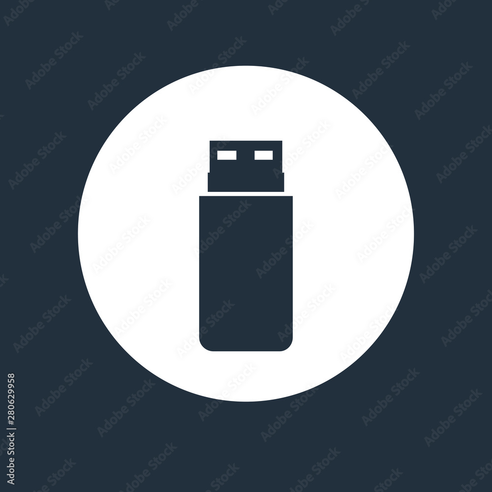 Flash drive of black icon