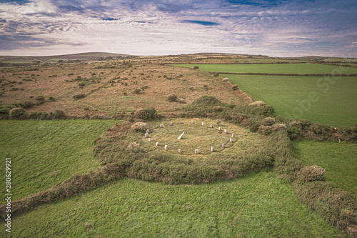 Boscawen Un stone circle, Cornwall photo