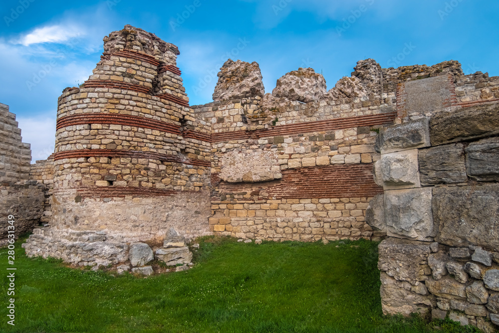 City Walls of Old Nessebar (Nesebar), Burgas Province, on Bulgaria’s Black Sea coast. A UNESCO World Heritage Site
