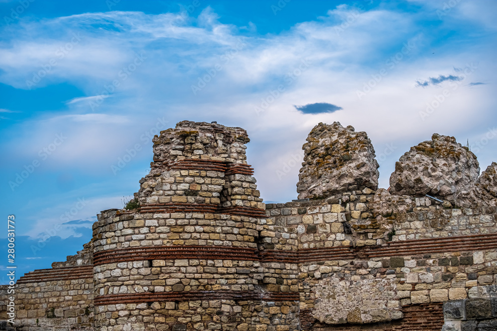 City Walls of Old Nessebar (Nesebar), Burgas Province, on Bulgaria’s Black Sea coast. A UNESCO World Heritage Site