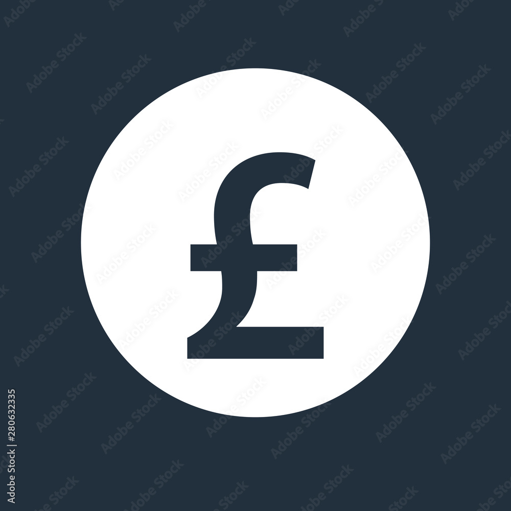 Pound icon, finance sign. Vector illustration. Flat design. Pound icon, finance sign. Vector illustration. Flat design.