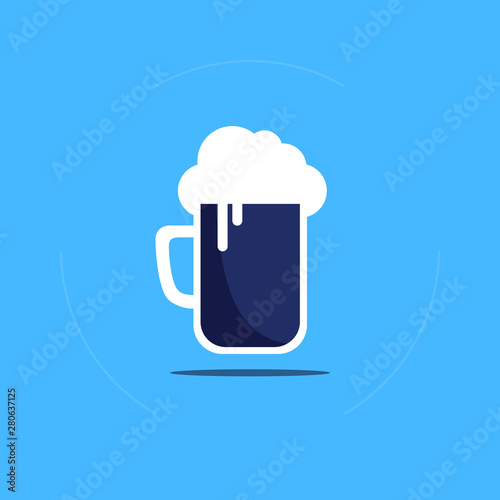 Mug of beer. Beer mug icon.