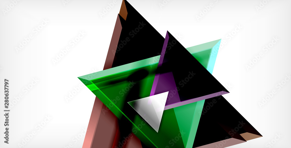 Glossy shiny triangles background Glossy shiny triangles background