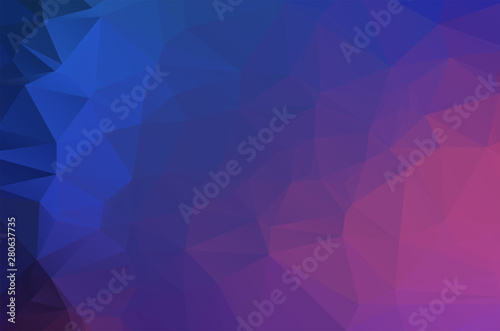 Dark blue purple Low poly crystal background. Polygon design pattern. Dark blue purple Low poly vector illustration  low polygon background.