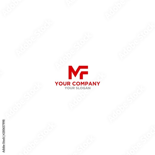 Simple MF Logo Design Vector