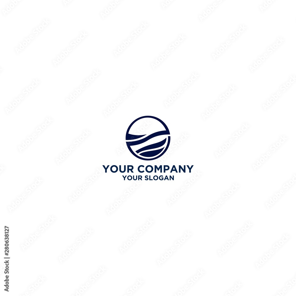 Crcle Wave Logo Design Vector Crcle Wave Logo Design Vector