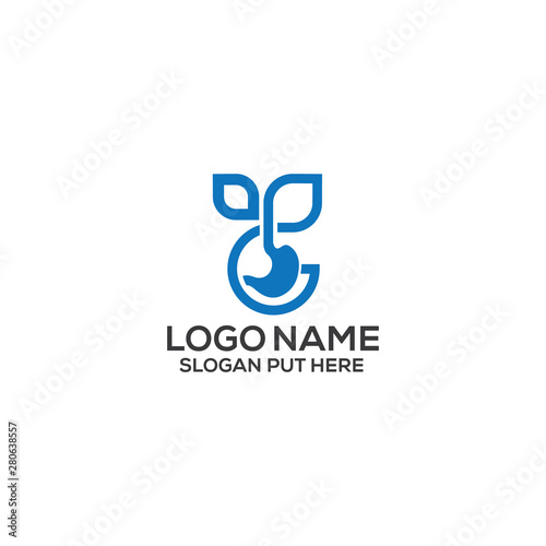 GP Letter gastrocopy pharmacy logo design template