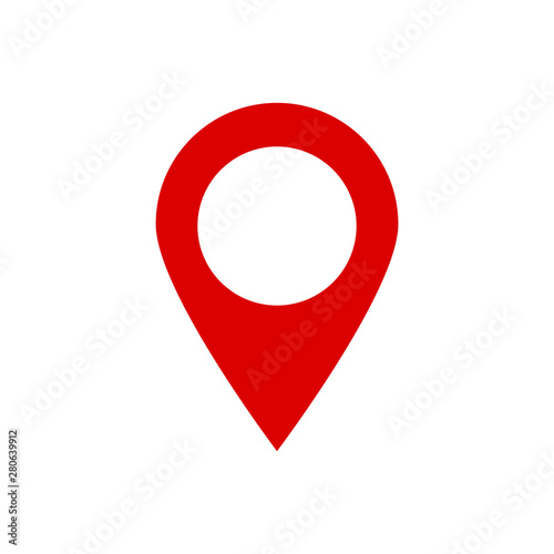 Free Download Location icon for map. Vector pointer on isolated background. Pin icon position.Red location symbol. vector isolated - GFXLoad