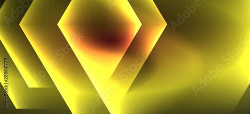 Neon shiny color lines background. Abstract colorful web template Geometric modern technology concept.