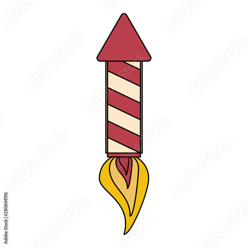 rocket firework gunpowder fire cartoon