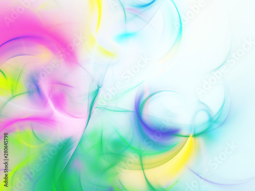 rainbow abstract fractal background 3d rendering illustration