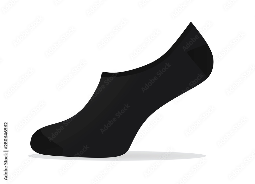 Black short sock. vector illustration Black short sock. vector illustration
