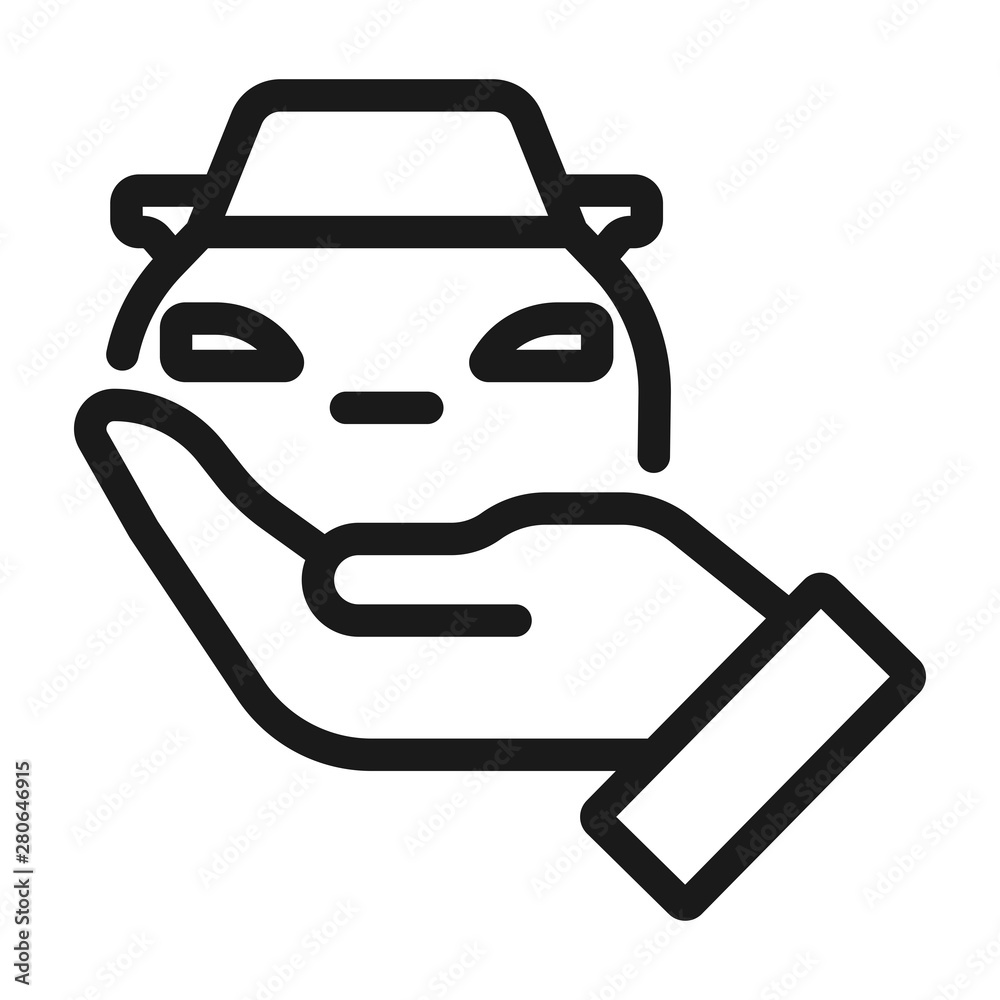 car insurance - minimal line web icon. simple vector illustration. concept for infographic, website or app. car insurance - minimal line web icon. simple vector illustration. concept for infographic, website or app.