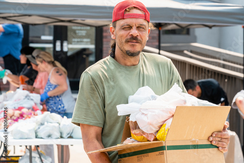 Monthly Food Pantry run by a community church photo