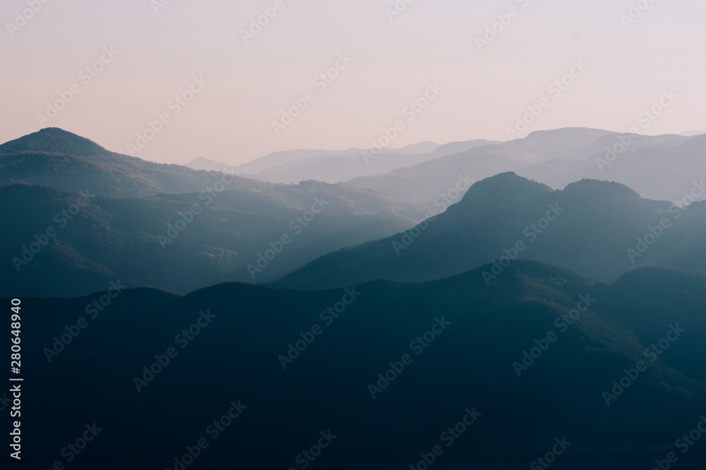 Mountain crest at dusk Mountain crest at dusk