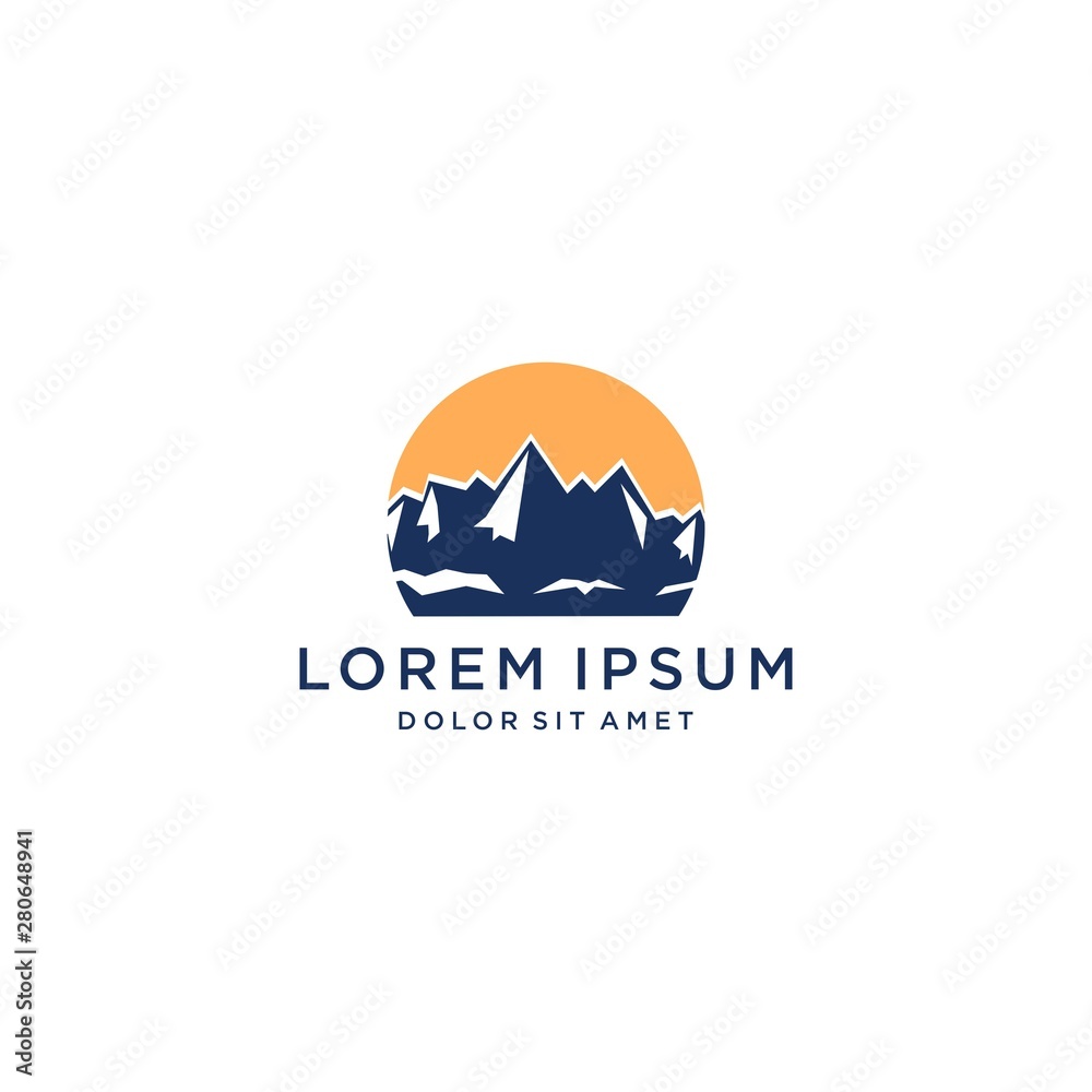 Mountain logo design inspiration template