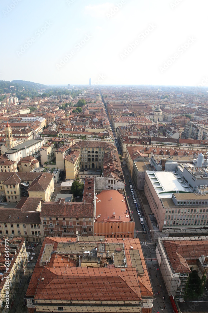 Vista panoramica sulla città di Torino, Italia, Europa