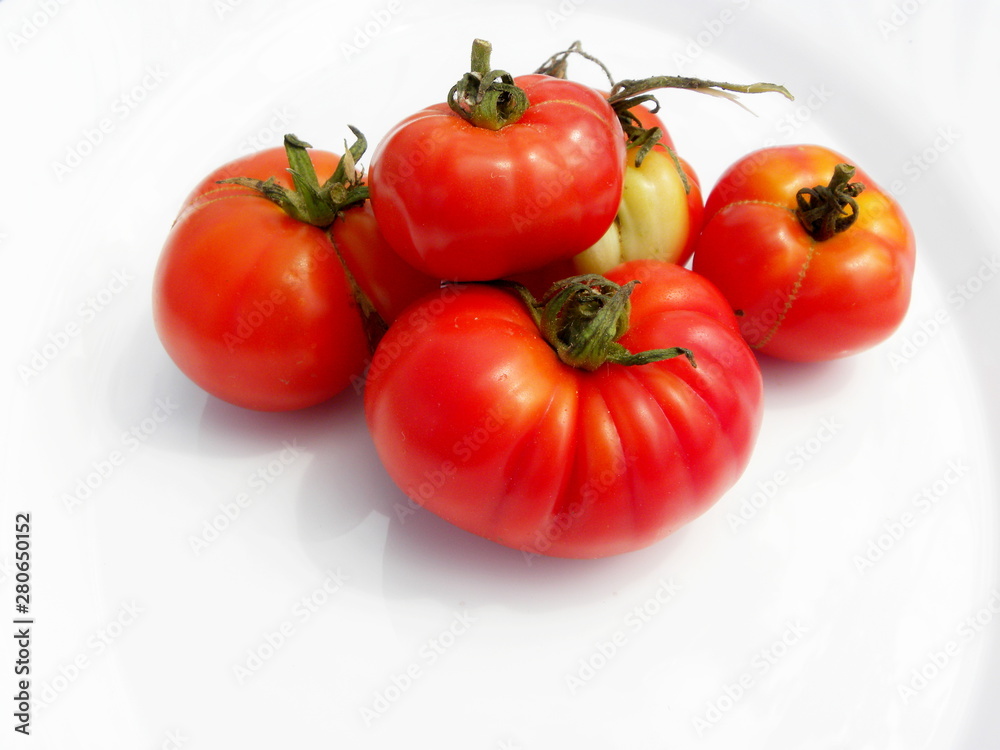 fresh red tomatoes on white background fresh red tomatoes on white background