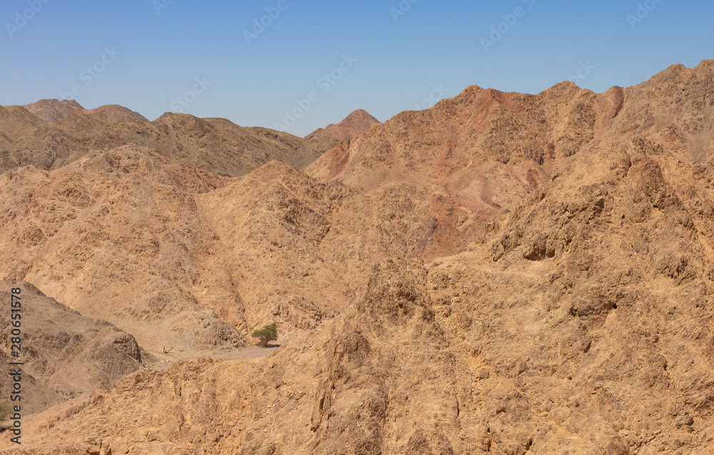 simple background of wilderness mountain rocky land in Africa 