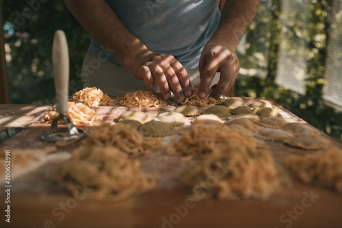 Home made pasta photo