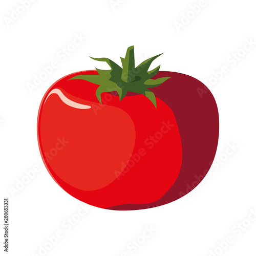 fresh vegetable tomato on white background