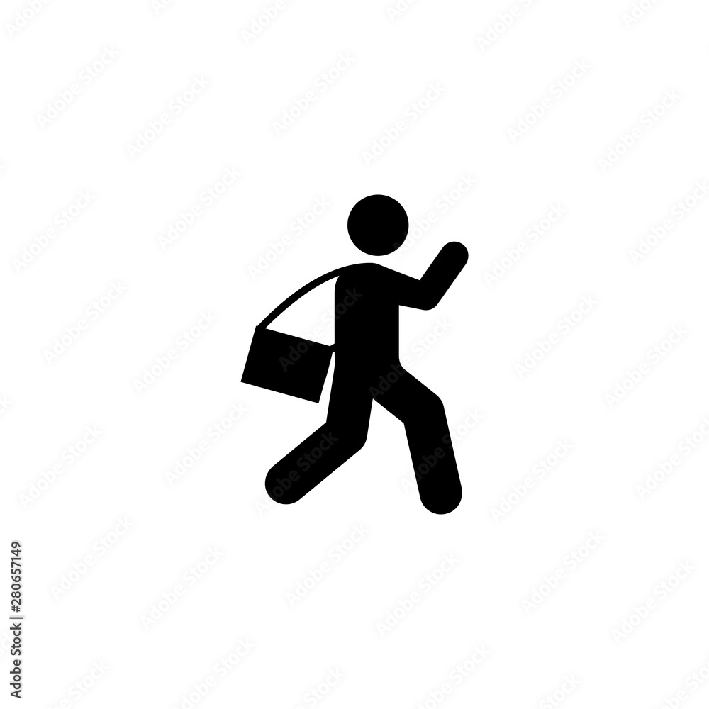 Walk student school icon. Element of back to school illustration icon. Signs and symbol collection icon for websites, web design, mobile app, UI, UX