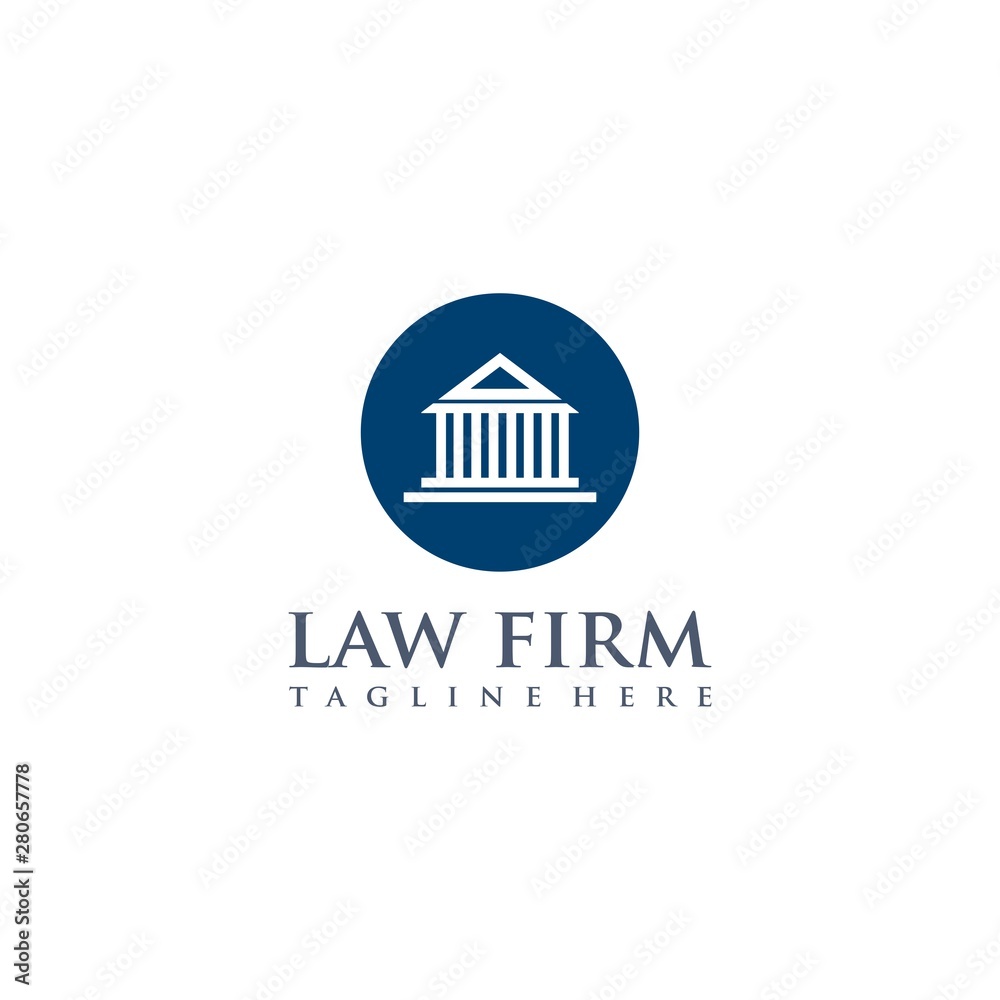 pilar law legal firm logo icon vector template