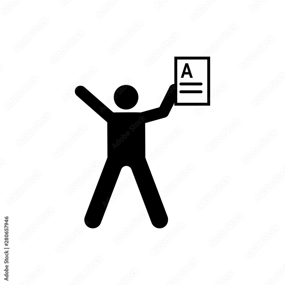 Result A student happy icon. Element of back to school illustration icon. Signs and symbol collection icon for websites, web design, mobile app, UI, UX Result A student happy icon. Element of back to school illustration icon. Signs and symbol collection icon for websites, web design, mobile app, UI, UX