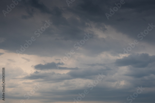 Fototapeta Naklejka Na Ścianę i Meble -  Beautiful Dramatic sky with dark clouds formations