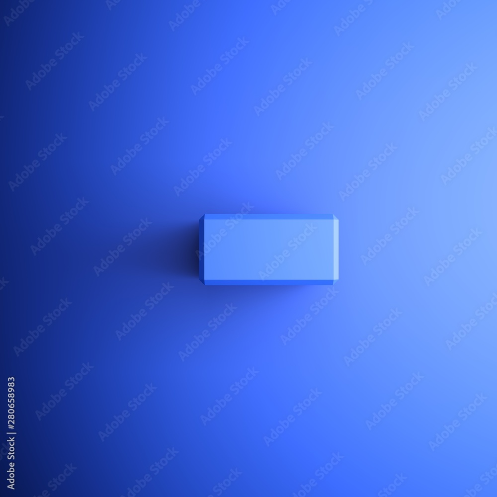 Blue icon for minus sign - 3D rendering illustration Blue icon for minus sign - 3D rendering illustration