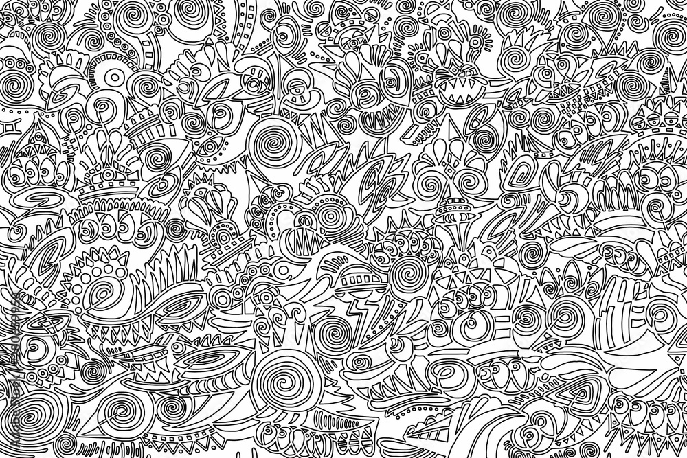 Black and white pattern on white background, abstract design Black and white pattern on white background, abstract design