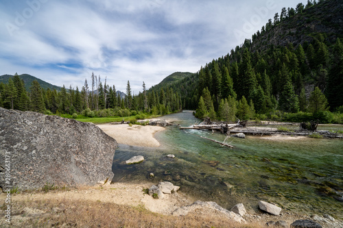 Tributary of the Payette River in Grandjean Idaho, at the Sacajawea Hot Springs photo