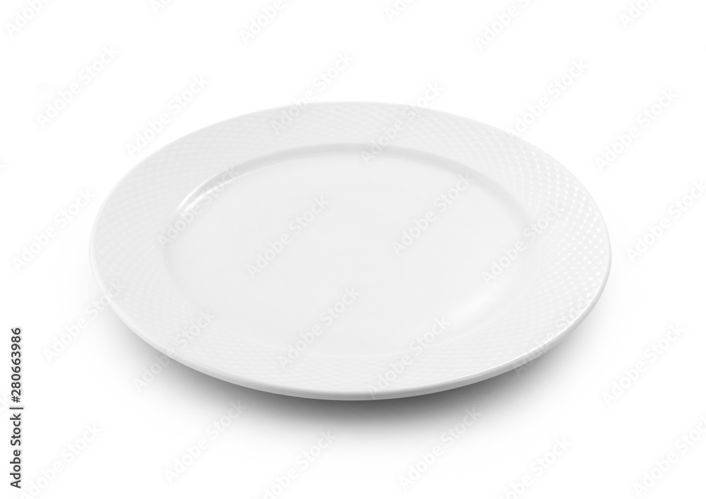 white plate isolated on white background white plate isolated on white background