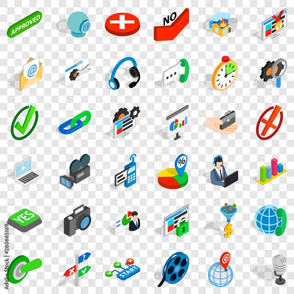 Medal icons set. Isometric style of 36 medal vector icons for web for any design Medal icons set. Isometric style of 36 medal vector icons for web for any design