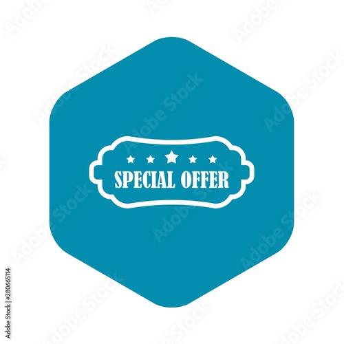 Special offer label icon. Simple illustration of special offer label vector icon for web